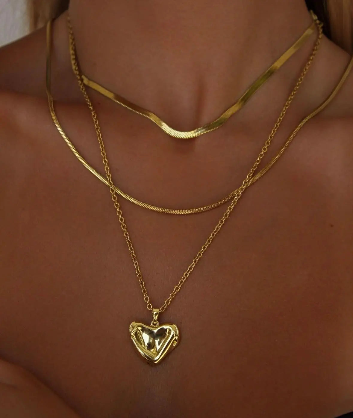 Vintage Gold Color Multiple Styles Necklace For Women Trendy Multi-Layer Disc Pendant Necklaces New Tendyaces Set Jewelry Gif