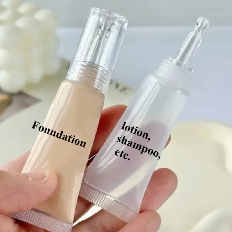 5/3/1PCS 10ML Cosmetic Soft Tubes Sunscreen Cream Lotion Liquid Foundation Refillable Bottles Travel Portioning Bottling Sque