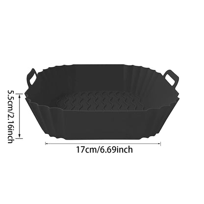 Silicone Air Fryer Liners Pot,Airfryer Basket Cooking Gadgets ,Reusable Baking Tray Non-stick Pizza Pan Oven Kitchen Accessor
