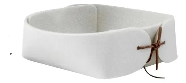 Hexagonal Felt Dice Tray Foldable Storage Box Game Tray Desktop Storage Box Jewelry Tray - Style 2-white