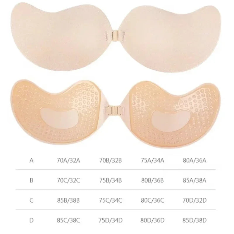 Invisible Strapless Adhesive Stick Bra Breast Tape Push Up Bras Women Lingerie Seamless Silicone Nipple Covers Bralette Pasti