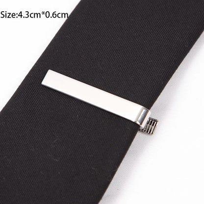 New Tie Clips for Men's Metal Necktie Bar Dress Shirts Tie Pin for Wedding Ceremony Metal Silver Color Tie Clip Man Accessori