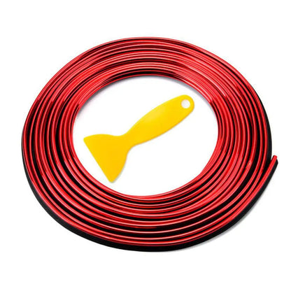 5M Interior Car Moulding Trim Strips DIY Flexible Anti Scratch Lines 5m Decoration Strip Dashboard Car-styling Accessories