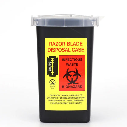 1L Yellow Red Black Tattoo Medical Plastic Sharps Container Needle Disposal Waste Box Tattoo Needle Tips Accessories - Black