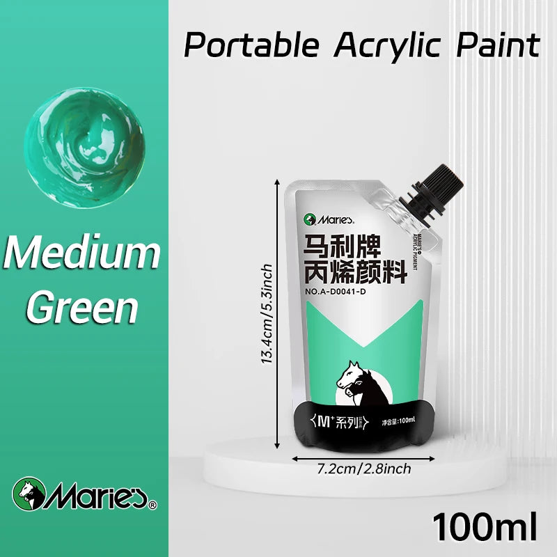 100ml Marie's Acrylic Paint,Assorted Colors,Waterproof,Pigments for DIY Craft,Rock,Wood,Professional Pigments for Adults,Arti
