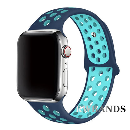 Sport Strap for Apple Watch Band 46mm 44mm 40mm 42-38-41mm 45mm Breathable Bracelet iWatch Series 10 9 8 7 6 SE 5 3 Ultra 2 4