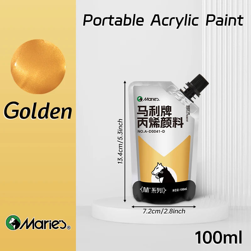100ml Marie's Acrylic Paint,Assorted Colors,Waterproof,Pigments for DIY Craft,Rock,Wood,Professional Pigments for Adults,Arti
