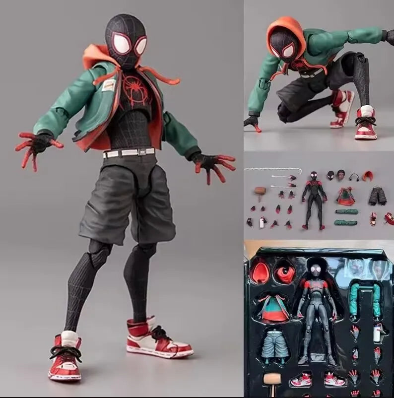 Sv Action Spiderman Miles Morales Action Figure Collection Sentinel Marvel Spider-Man Into the Spider Verse Figures Model Toy