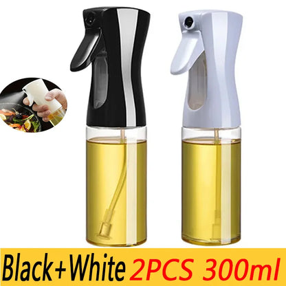 200/300/500mlOil Spray Plastic Household Kitchen Oil Spray Bottle Or Oil Brush Nebulizing Mist Filling Cooking Dual Use BBQ -
