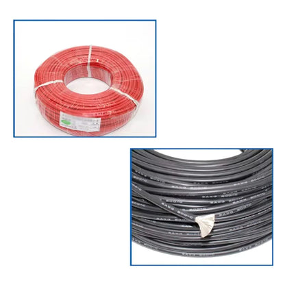 10 Meter/Lot Wire Silicone 10 12 14 16 18 20 22 24 26 28 30 AWG 5m Red and 5m Black Color