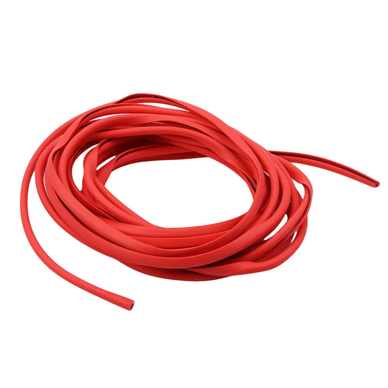 5m U Type Universal Car Door Protection Edge Guards Trim Styling Moulding Strip Rubber Scratch Protector For Car Auto - Red