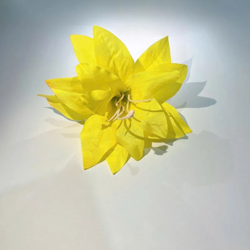 Retro Lily Flower Hairpin Valentine Headwear Girl Aesthetic Side Clip Hair Accessories Artificial Floral Hair Clip Festival G