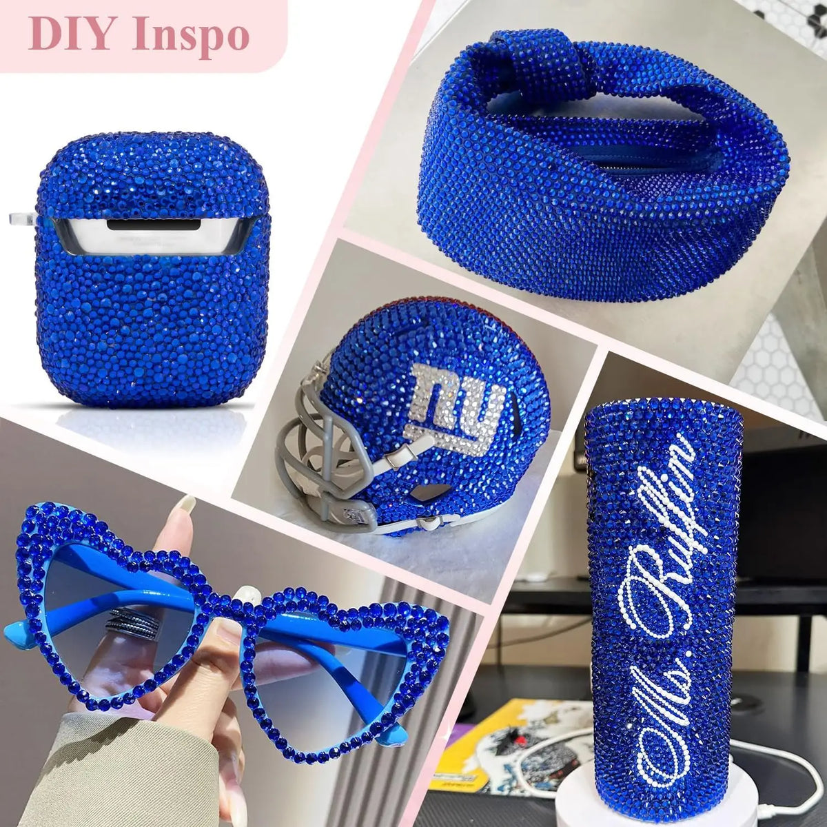 Billow Blue Series Non Hotfix Rhinestones SS6-SS30 Nail Charm Art Flatback Crystals Super Glitter Glass Strass for DIY Craft