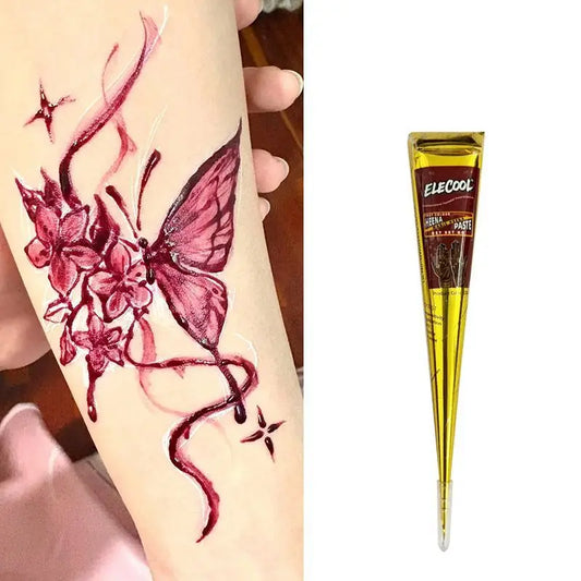 Natural Temporary Flash Tattoo Paste Black Henna For DIY Tattoo Sticker Body Paint Tattoo Cream Indian Wedding Henna Tattoo P