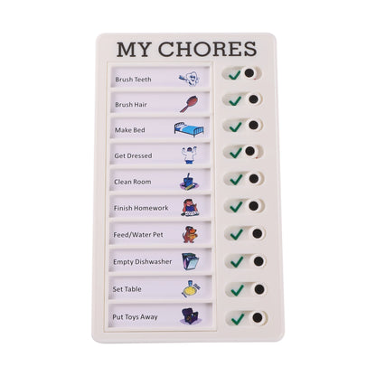 Reusable My Chores Checklist Task Board Daily Schedule Planner Memo Chore Chart Kid Responsibility Behavior Self Discipline C