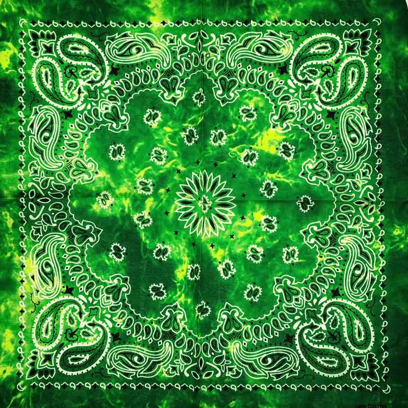 New Fashion Hip Hop 100% Cotton Bandana Square Scarf 55cm*55cm Black Red Paisley Headband Printed For Women/Men/Boys/Girls - 