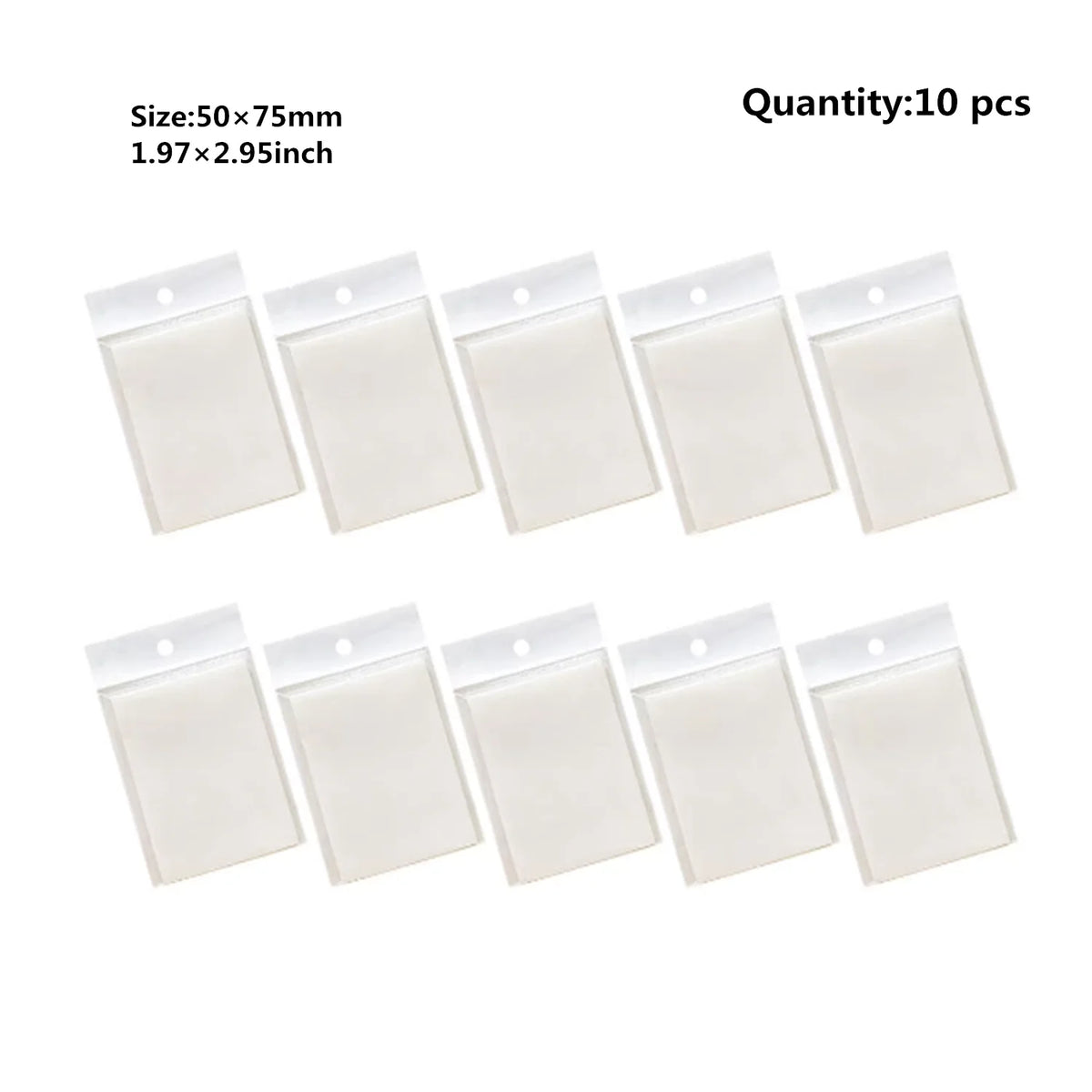50 Sheets Transparent Sticky Note Pads Waterproof Self-Adhesive Memo Notepad School Office Supplies Stationery - 50x75-10pcs