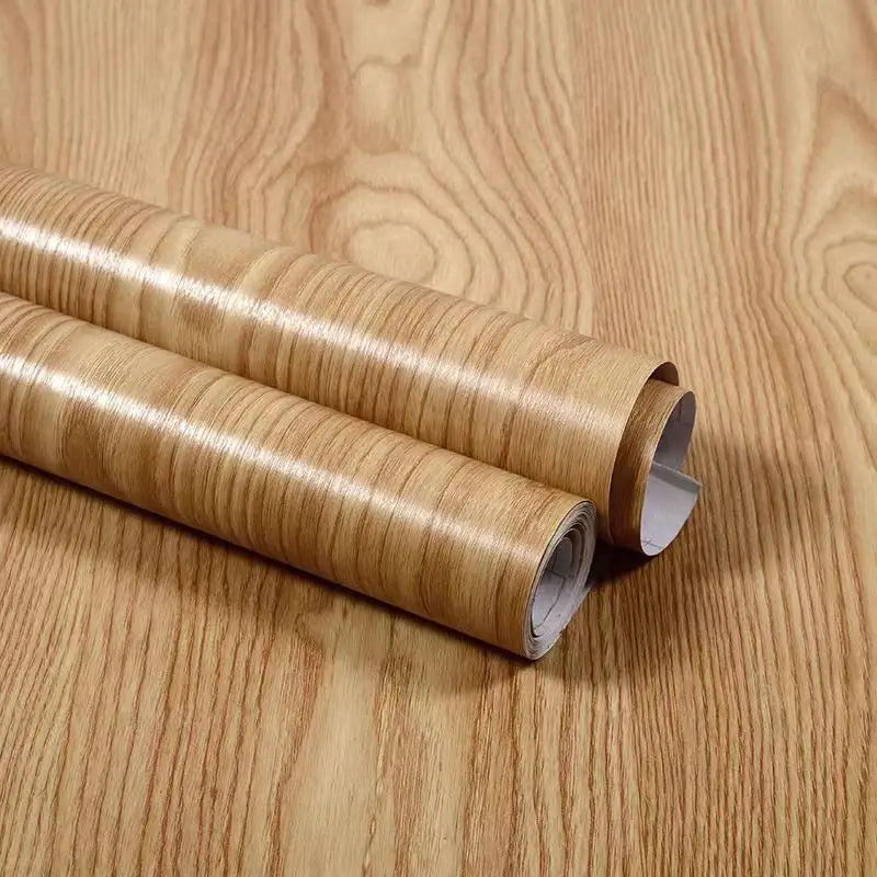 Wood Grain DIY Sticker PVC Self Adhesive Waterproof Wallpapers Renovation Furnitures Wall Stickers Home Decor Sticky Paper De