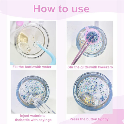 ABKP-DIY Craft Set-Snow Globe Tumbler Supplies Kit-Complete 10-Piece Includes Bent Syringe, Tweezers& Small Funnel