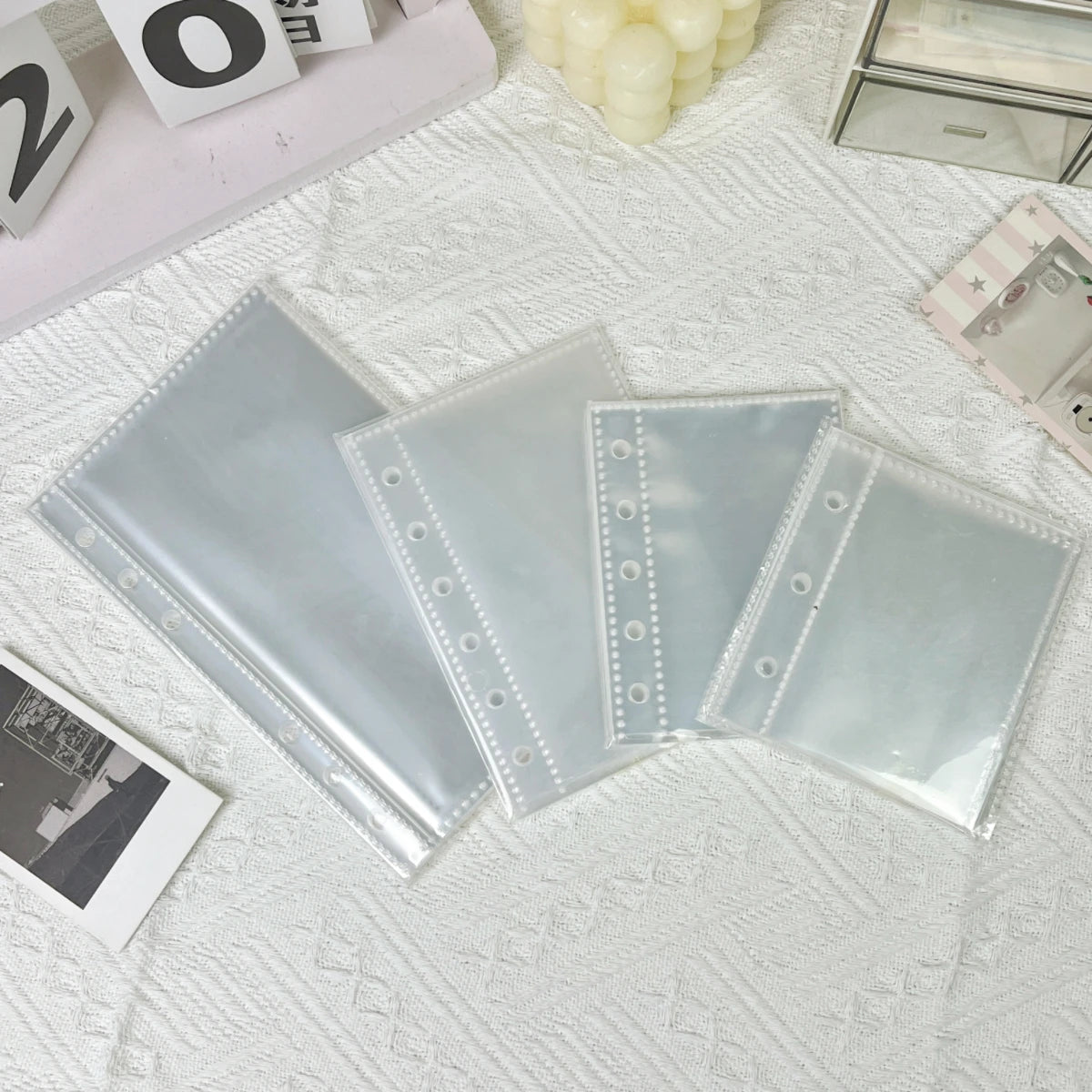 10/20/30/50P/Bag M5/A6/A7 Transparent Loose-Leaf Pages, Plastic Protective Covers, Portable Sticker Books, Loose-Leaf Binders