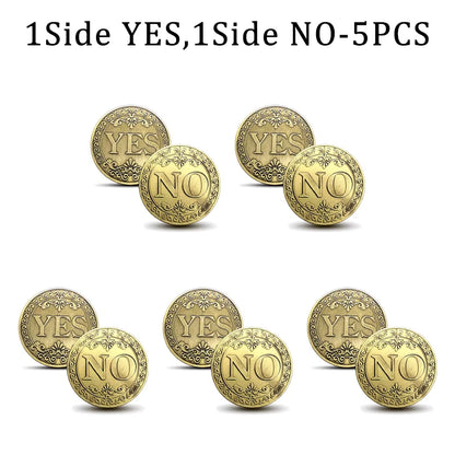 YES NO Decision Coins Magic Coin Collections Good Luck Vintage Antique Bronze Wish Lucky Coin US Coins Commemorative Gold Coi