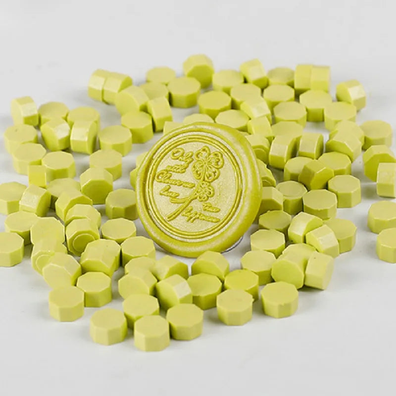 200 Pcs Wax Print Beads Wax Seal for Stamps Wax Lacquer for Seals Retro Sealing Gold Wedding Birthday Lacre for Card Making -