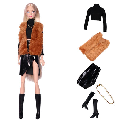 NK 29CM Doll Outfits For 11.5 Inch Doll Clothes Princess Doll Shoes For 1/6 Dolls Accessories Bar BI Doll Dress DIY Gift Toy 