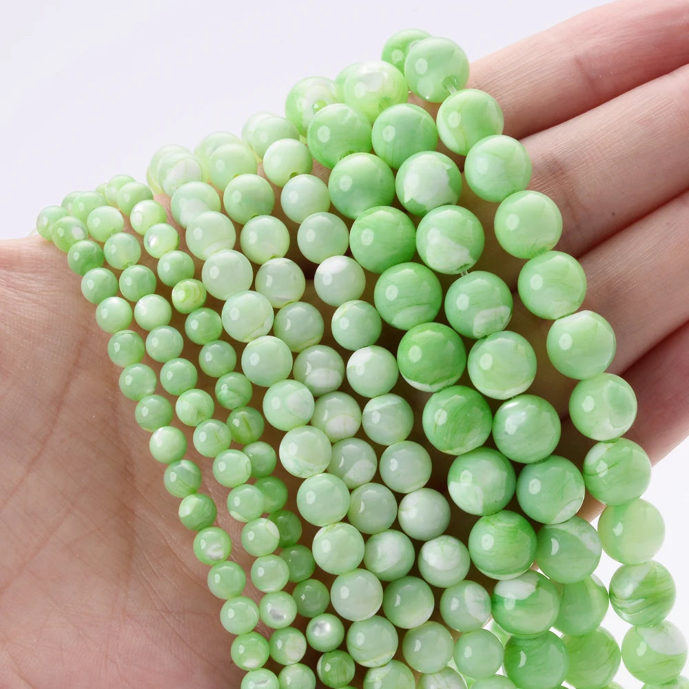 Natural Freshwater Shell Pearls Beads Round Loose Spacer Beads for Jewelry Making DIY Bracelet Necklace Accessories 4 6 8 10m