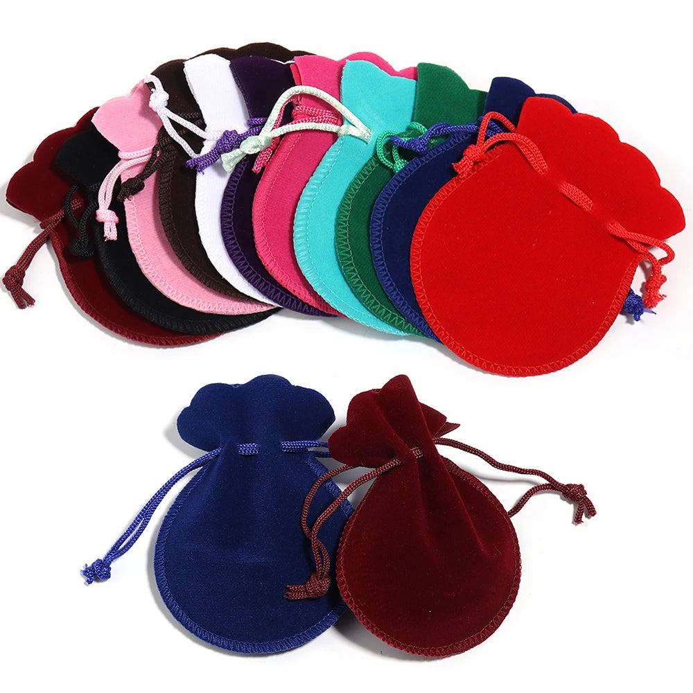 10pcs Gourd Velvet Gifts Bags Colorful Drawstring Jewelry Bags Storage Pouches For Wedding Christmas Party Gifts Packaging Ba