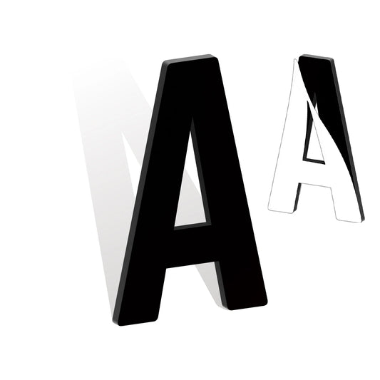 Self Adhesive House Numbers 3-12in 5mm Solid Acrylic Letters Modern Address Sign for Door Mailbox Office Hotel Apartment Deco