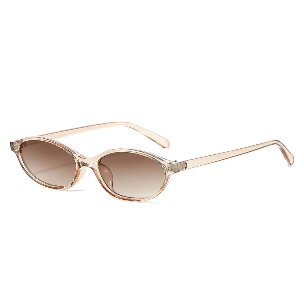 Sexy Small Oval Women's Sunglasses 2025 New Fashion Leopard Brown Hot Sun Glasses Female Retro Colorful Shade Eyeglass - cham