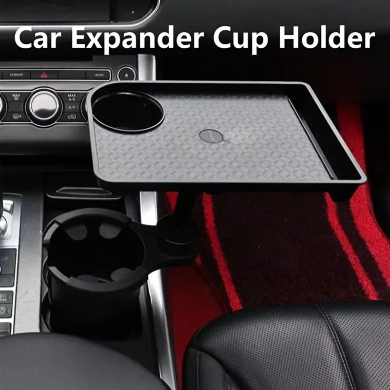 Universal Car Cup Holder Tray - 360 ° Rotating Adjustable Dual Cup Organizer
