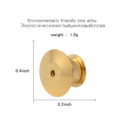 10 pieces/pack Safety Brooches Lock Locking Clasp Metal Pins Back Button Buckle Bulk Pin Keepers Brooch base Jewelry Accessor