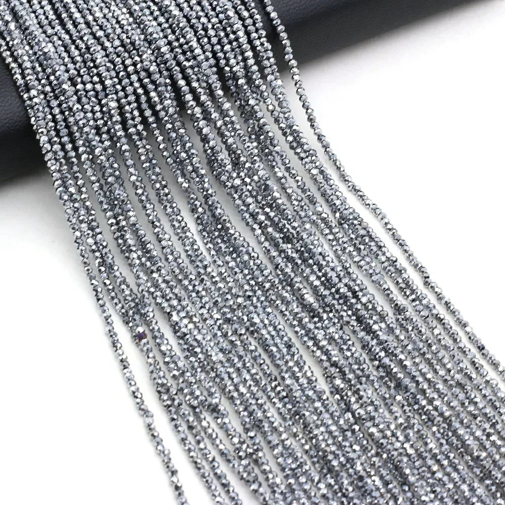 Natural Stone Beads Small Round Beads Mix Color Faceted Loose Spacer Beaded for Jewelry Making DIY Bracelet Necklace Accessor