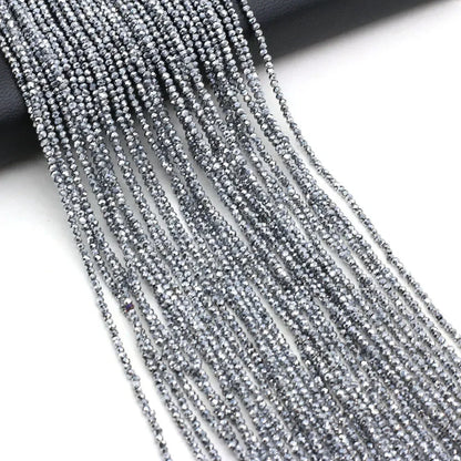 Natural Stone Beads Small Round Beads Mix Color Faceted Loose Spacer Beaded for Jewelry Making DIY Bracelet Necklace Accessor