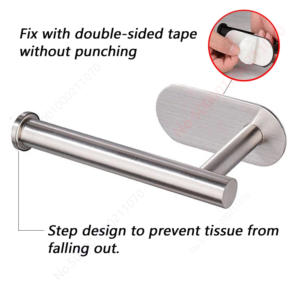 1~2PCS Toilet Paper Rack Bathroom Paper Towel Holder Adhesive Absorbent Paper Dispenser WC Kitchen Hardware Storage Accessori