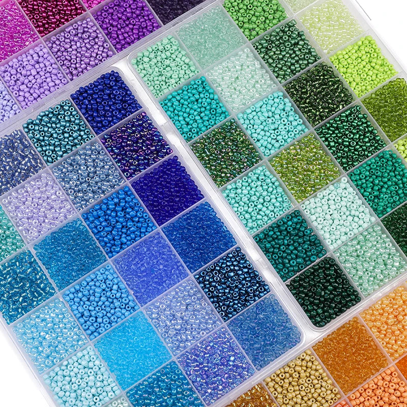 About 5200Pcs24 Grid Rice Bead Box Handmade DIY Jewelry Bracelet Earrings Kandi Jewelry Accessories Materials
