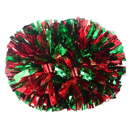 1pc Cheerleading Pom Poms with Handle Cheer Balls Big Gold Silver Red Yellow Blue Hand Dance Pompoms Accessories for Women Ki