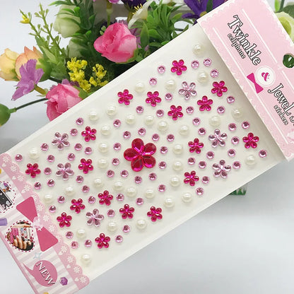New Stickers On The Face Rhinestone Makeup Bright Face Art Sticker Children's Temporary Tattoo Rhinestone For Strasse Makeup 