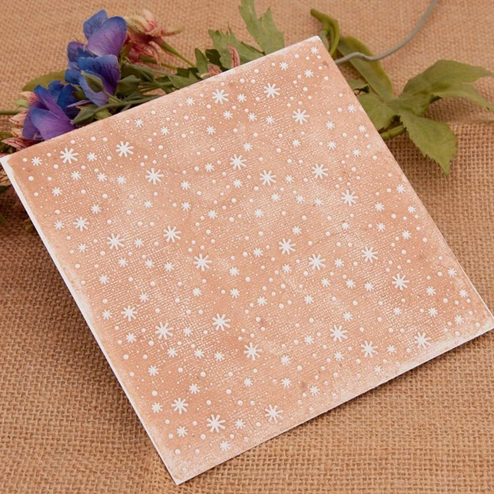 Plastic Embossing Folder Template Christmas Snowflakes Falling Texture 5.91x5.91 Inch for Card Making DIY Scrapbooking Paper