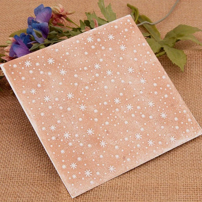 Plastic Embossing Folder Template Christmas Snowflakes Falling Texture 5.91x5.91 Inch for Card Making DIY Scrapbooking Paper