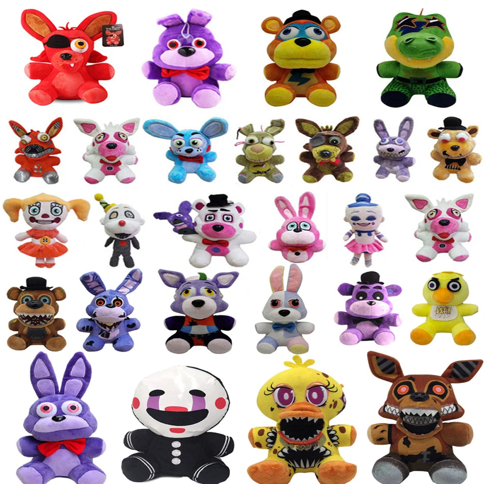 Five Night At Freddy Fnaf Cute Plush Toys Game Doll 18 CM Bonnie Bear Foxy Cartoon Stuffed Dolls Freddy Toys For Children Gif
