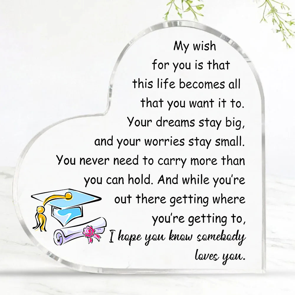 1pc Acrylic Graduation Gift, Master Doctorate Graduation Gift Acrylic Souvenir Gift As Decoration Ornament For Graduating - Q