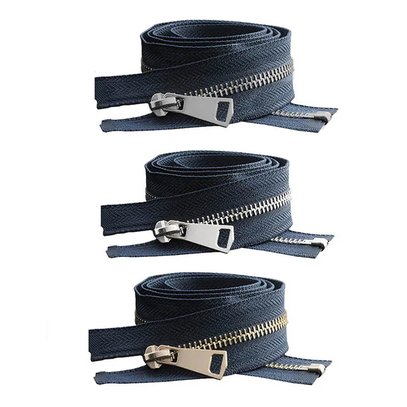 20/30/40/50/60/70/80cm 5# Colorful Open-End Auto Lock Metal Zipper DIY Handcraft For Clothing Pocket Garment Shoes