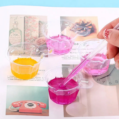 Resin Mixing Casting Tools Kit 10 Mixing Cups 10 Measuring Cups 10 Wooden Sticks 10 Droppers DIY Craft Jewelry Making