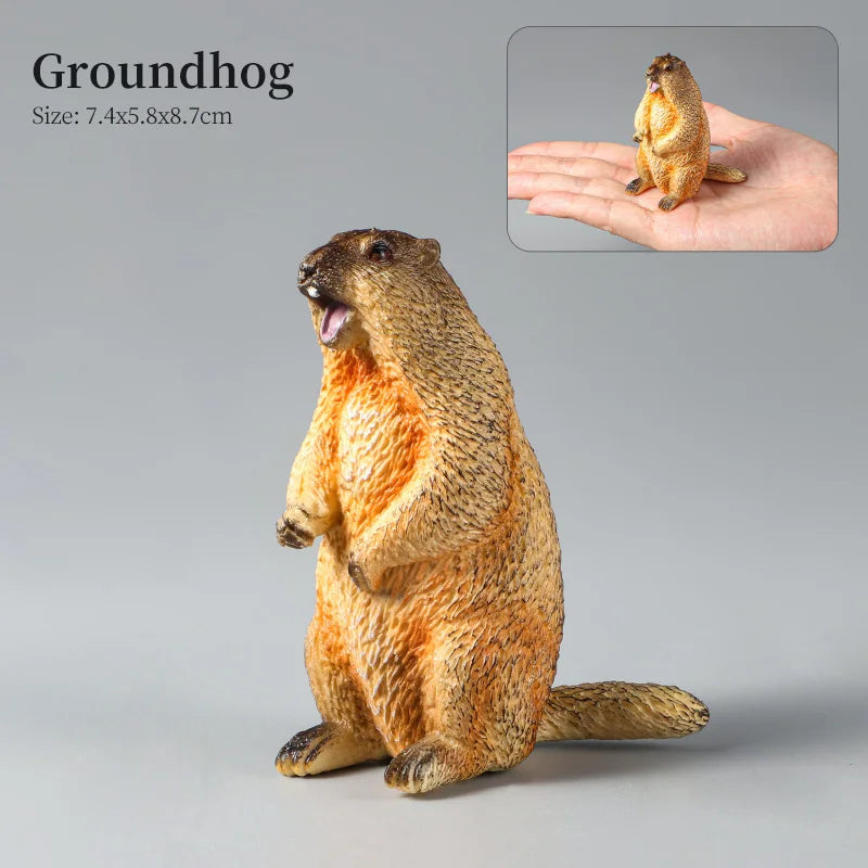 Montessori Wild Animals Model Toy Set - Lion Elephant Antelope Action Figures Miniature Zoo Figurines Educational Kids Gift