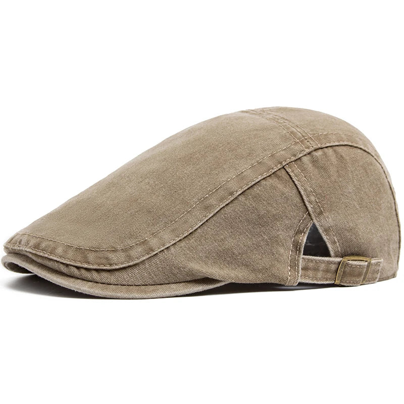 New Vintage Cotton Beret Men Women Fashion Flat Visor Cap Casual Autumn Berets Retro Newsboy Hat Summer Unisex Adjustable - k