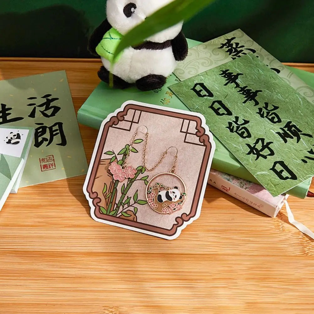 Funny Panda Book Page Clips Metal Bookmarks Cute Pagination Mark Creative Separator Pages Tags Stationery School Office Suppl