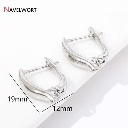 18K Gold Plated Brass Metal Earwires Basic Fasteners,Earring Fixtures,Inlaid Zircon Earring Hooks,Earring Making Supplies - R