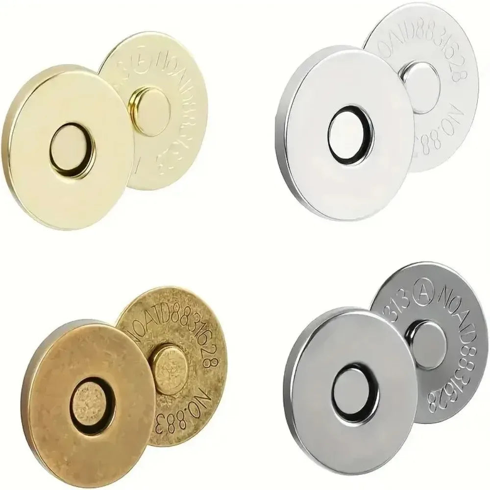 10 Pcs/Pack 14-18MM Magnetic Snap Fasteners Clasps Buttons Handbag